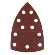 Šlifavimo popierius, „Velcro“, metalui 102 x 152 mm, P120, 5 vnt, su 11 skylių