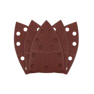 Šlifavimo popierius, „Velcro“, metalui 102 x 152 mm, P150, 5 vnt, su 11 skylių