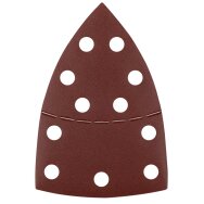 Šlifavimo popierius, „Velcro“, metalui 102 x 152 mm, p220, 5 vnt, su 11 skylių