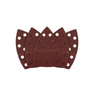Šlifavimo popierius, „Velcro“, metalui 102 x 152 mm, p60, 5 vnt, su 11 skylių