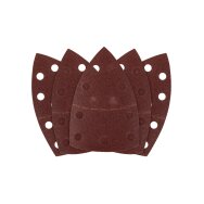 Šlifavimo popierius, „Velcro“, metalui 102 x 152 mm, p80, 5 vnt, su 11 skylių