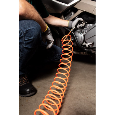 Slėgio žarnos spiralė 5 x 8 mm, 10 m, PE 4 Slėgio žarnos spiralė 5 x 8 mm, 10 m, PE 4