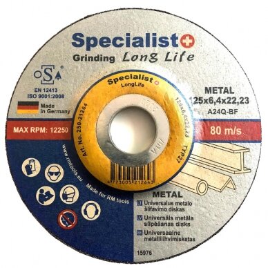 Šlif. diskas LONG LIFE 125x6,4x22 mm Šlif. diskas LONG LIFE 125x6,4x22 mm