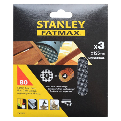 Šlif. tinklelis VELCRO 125 mm, 3 x 80 g 2 Šlif. tinklelis VELCRO 125 mm, 3 x 80 g 2