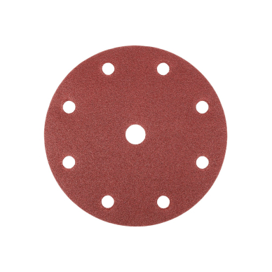 Šlifavimo diskai 150 mm, P100, 5 vnt, su 9 skylėmis 04-721 5 Šlifavimo diskai 150 mm, P100, 5 vnt, su 9 skylėmis 04-721 5