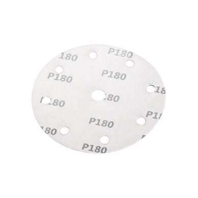 Šlifavimo diskai 150 mm, P180, 5 vnt, su 9 skylėmis 04-721 6 Šlifavimo diskai 150 mm, P180, 5 vnt, su 9 skylėmis 04-721 6