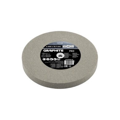 Šlifavimo diskai 200 x 20/16/12,7 x 20 mm, p60, 2 vnt. 2 Šlifavimo diskai 200 x 20/16/12,7 x 20 mm, p60, 2 vnt. 2