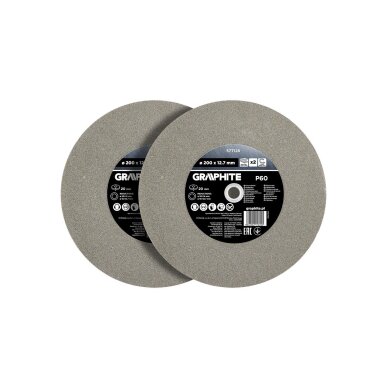 Šlifavimo diskai 200 x 20/16/12,7 x 20 mm, p60, 2 vnt.