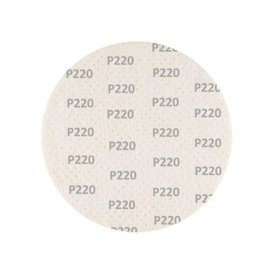 Šlifavimo diskai, perforuoti, „Velcro“, pritvirtinti su 225 mm skylėmis, P220, 5 vnt. 3 Šlifavimo diskai, perforuoti, „Velcro“, pritvirtinti su 225 mm skylėmis, P220, 5 vnt. 3
