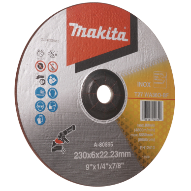Šlifavimo diskas Makita A-80896, 230X6, RST (INOX) 3 Šlifavimo diskas Makita A-80896, 230X6, RST (INOX) 3