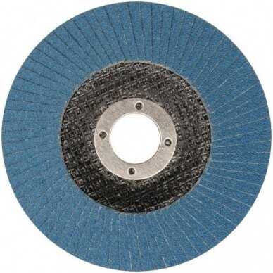 Šlifavimo diskas lapelinis išgaubtos formos | ZIRCONIUM INOX | P60 | 125X22,2mm