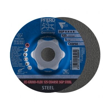 Šlifavimo diskas PFERD CC-Grind-Flex 125 SGP-Steel Coarse