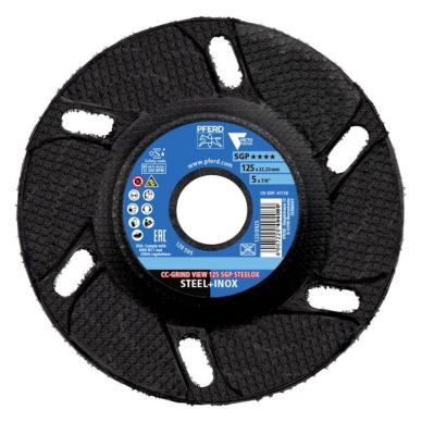 Šlifavimo diskas PFERD CC-Grind View 125 SGP Steelox 1 Šlifavimo diskas PFERD CC-Grind View 125 SGP Steelox 1