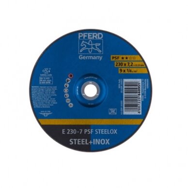 Šlifavimo diskas PFERD E230-7 A24 L PSF-INOX 1
