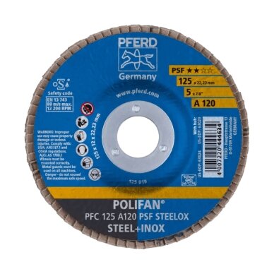 Šlifavimo diskas PFERD PFC125 A PSF 40 4 Šlifavimo diskas PFERD PFC125 A PSF 40 4