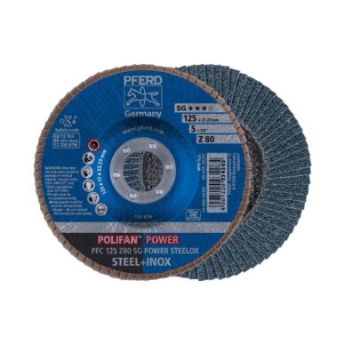Šlifavimo diskas PFERD PFC125 Z80 SG Power Steelox