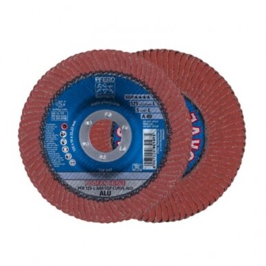 Šlifavimo diskas PFERD PFR125 A40 SGP-Curve L ALU 2 Šlifavimo diskas PFERD PFR125 A40 SGP-Curve L ALU 2