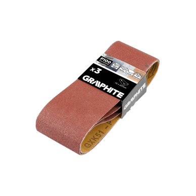 Šlifavimo juosta 75 x 457 mm, P100, 3 vnt 1 Šlifavimo juosta 75 x 457 mm, P100, 3 vnt 1