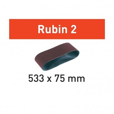 Šlifavimo juosta Rubin 2 Festool L533X 75-P100 RU2/10 (499158)