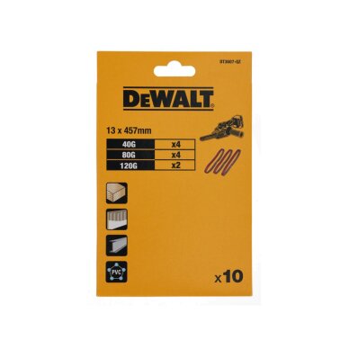 Šlifavimo juostos 13x457mm 40 80 120G 10vnt 1