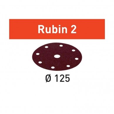 Šlifavimo lapelis Rubin 2 Festool STF D125/8 P120 RU2/10 (499105)