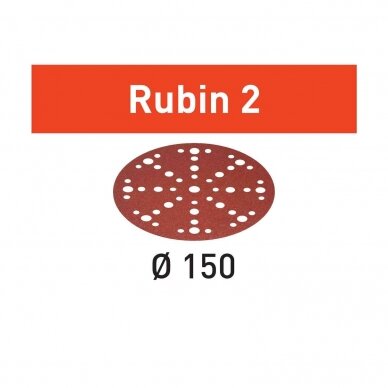 Šlifavimo lapelis Rubin 2 Festool STF D150/48 P180 RU2/50 (575192)