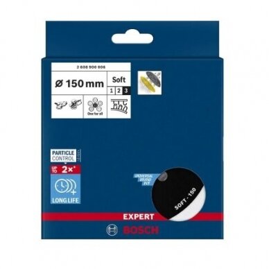 Šlifavimo padas Bosch, 150mm, minkštas, GET 75-150, 2608900006 1 Šlifavimo padas Bosch, 150mm, minkštas, GET 75-150, 2608900006 1