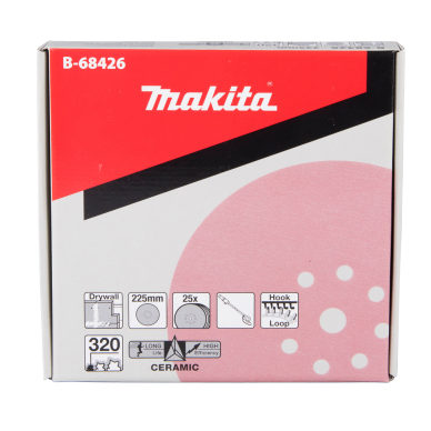 Šlifavimo popierius Makita B-68426, 225MM K320 (10Vnt.) DSL800 1 Šlifavimo popierius Makita B-68426, 225MM K320 (10Vnt.) DSL800 1