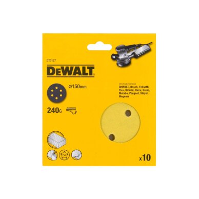 Šlifavimo popierius 240GT 150mm pakuoteje 10vnt 3 Šlifavimo popierius 240GT 150mm pakuoteje 10vnt 3