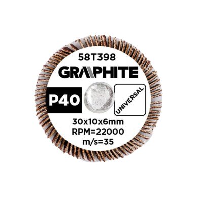 Šlifavimo popierius 30 x 10 x 6 mm, p40 2 Šlifavimo popierius 30 x 10 x 6 mm, p40 2