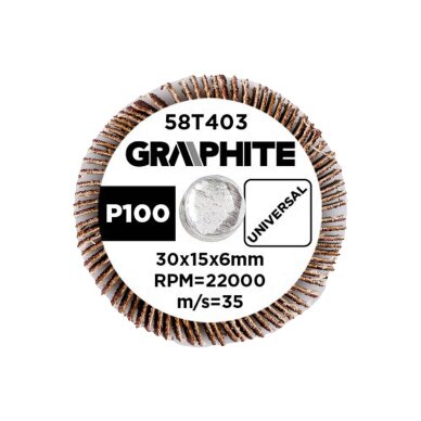 Šlifavimo popierius 30 x 15 x 6 mm, P100 2 Šlifavimo popierius 30 x 15 x 6 mm, P100 2