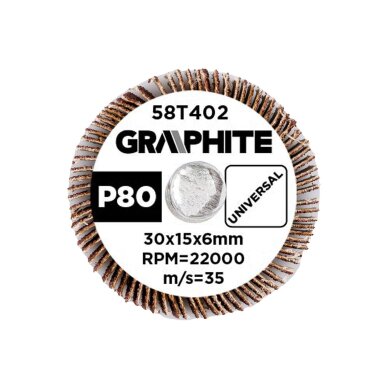 Šlifavimo popierius 30 x 15 x 6 mm, p80 2 Šlifavimo popierius 30 x 15 x 6 mm, p80 2