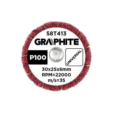 Šlifavimo popierius 30 x 25 x 6 mm, P100 2