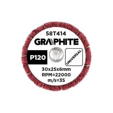 Šlifavimo popierius 30 x 25 x 6 mm, P120 2