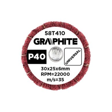 Šlifavimo popierius 30 x 25 x 6 mm, p40 2