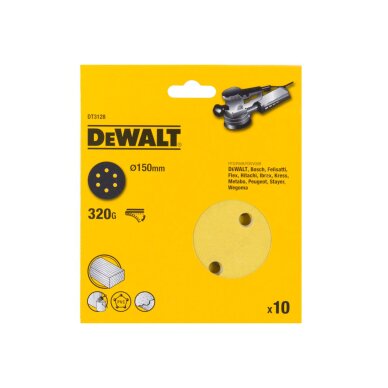 Šlifavimo popierius 320GT 150mm pakuoteje 10vnt 4
