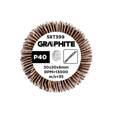 Šlifavimo popierius 50 x 20 x 6 mm, p40 2