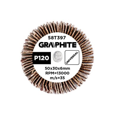 Šlifavimo popierius 50 x 30 x 6 mm, P120 2
