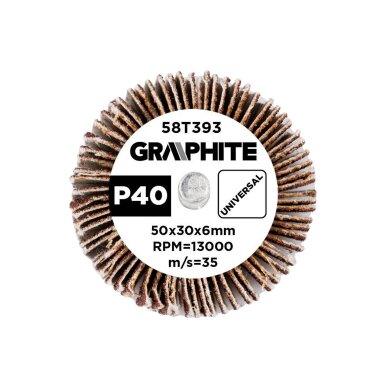 Šlifavimo popierius 50 x 30 x 6 mm, p40 2