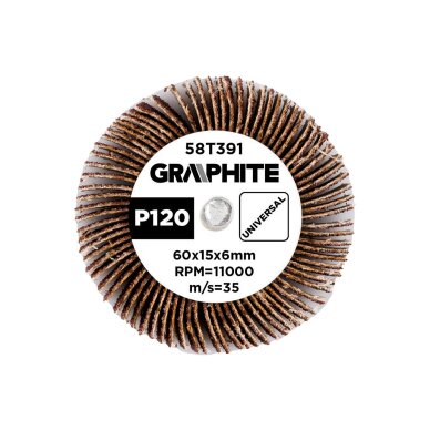 Šlifavimo popierius 60 x 15 x 6 mm, P120 2 Šlifavimo popierius 60 x 15 x 6 mm, P120 2