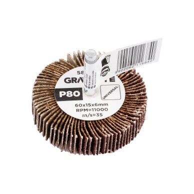 Šlifavimo popierius 60 x 15 x 6 mm, p80 1 Šlifavimo popierius 60 x 15 x 6 mm, p80 1
