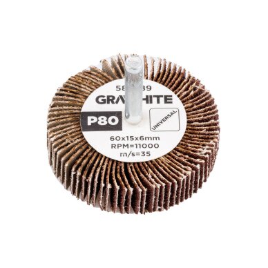 Šlifavimo popierius 60 x 15 x 6 mm, p80 Šlifavimo popierius 60 x 15 x 6 mm, p80