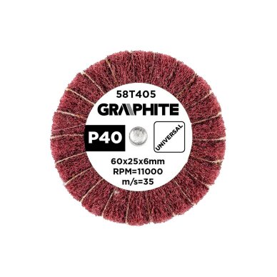 Šlifavimo popierius 60 x 25 x 6 mm, p40 2