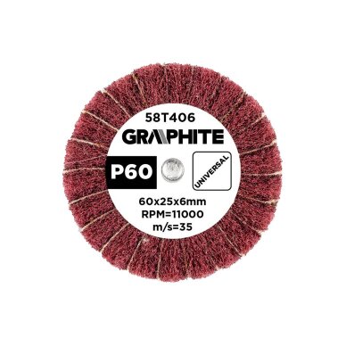 Šlifavimo popierius 60 x 25 x 6 mm, p60 2