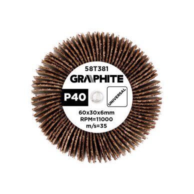 Šlifavimo popierius 60 x 30 x 6 mm, p40 2