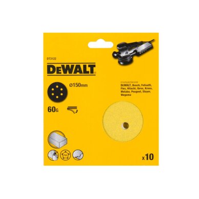 Šlifavimo popierius 60GT 150mm pakuoteje 10vnt Šlifavimo popierius 60GT 150mm pakuoteje 10vnt