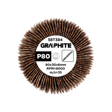 Šlifavimo popierius 80 x 30 x 6 mm, p80 2