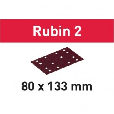 Šlifavimo popierius Rubin 2 Festool STF 80X133 P100 RU2/50 (499049)