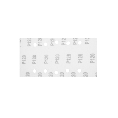 Šlifavimo popierius su „Velcro“ tvirtinimu 115 x 230 mm, K120, 5 vnt, su skylutėmis 5