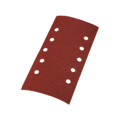 Šlifavimo popierius su „Velcro“ tvirtinimu 115 x 230 mm, K80, 5 vnt, su skylutėmis 6 Šlifavimo popierius su „Velcro“ tvirtinimu 115 x 230 mm, K80, 5 vnt, su skylutėmis 6